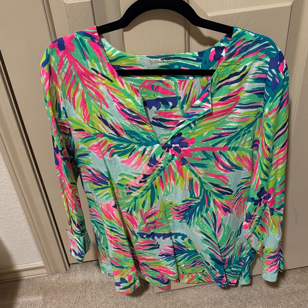 Lilly Pulitzer Amelia Island Tunic in Island Time Print. Size XL.